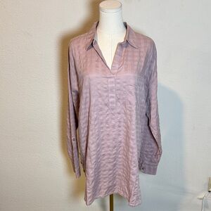 NWT J. Jill Textured Cotton Tunic Dusty Plum/Mauve size Large Tall